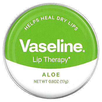 וזלין טיפוח לשפתיים רכות וחלקות אלוורה 17 גרם - מבית VASELINE