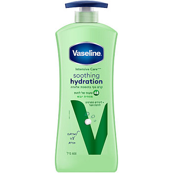 וזלין קרם גוף בתוספת אלוורה לעור יבש 600 מ"ל - מבית VASELINE