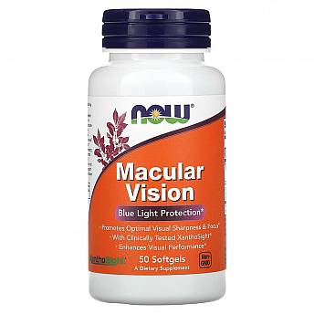 Macular Vision אומגה 3 מתקדם - 50 כמוסות רכות - מבית NOW FOODS