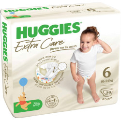 האגיס אקסטרה קר חיתולים מידה 6 משקל 16-24 ק"ג HUGGIES