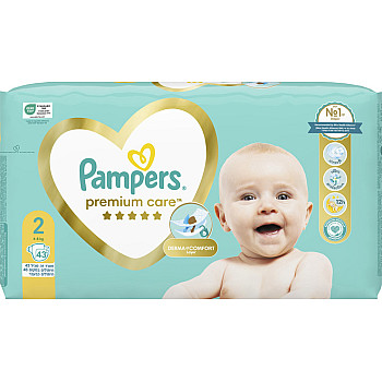 פמפרס פרימיום חיתולים מידה 2 משקל 4-8 ק"ג Pampers