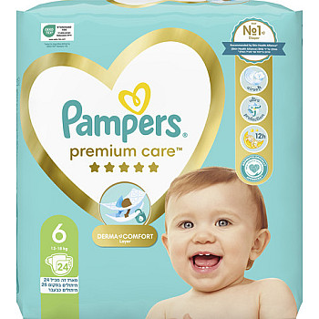 פמפרס פרימיום חיתולים מידה 6 Pampers