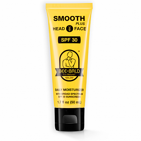 Smooth Plus קרם לחות SPF 30 יומי לראש ולפנים גבר ‏50 מ“ל - Bee Bald