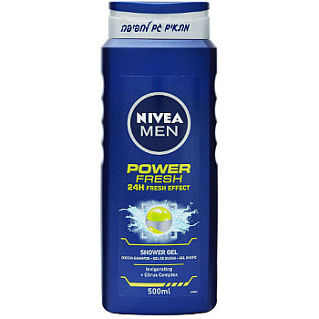 ניוואה POWER FRESH ג'ל רחצה לגבר 500 מ''ל - מבית NIVEA