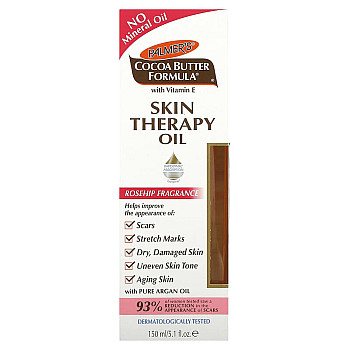 שמן טיפול לעור על בסיס חמאת קקאו ריח ורדים 150 מ"ל - מבית Palmer's