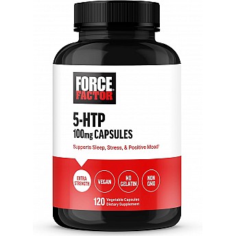 5-HTP‏ סרוטונין 100 מ"ג 120 כמוסות צמחיות - מבית Force Factor