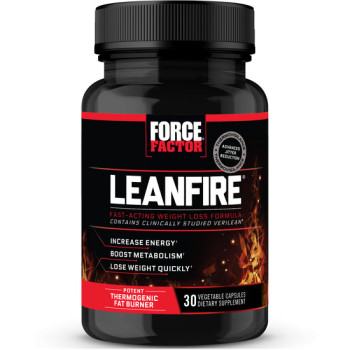 LeanFire נוסחה לירידה במשקל פעולה מהירה 30 כמוסות צמחיות - מבית Force Factor