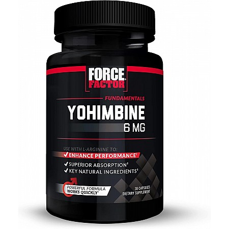 Yohimbine יוהימבין 6 מ"ג 30 כמוסות - מבית Force Factor