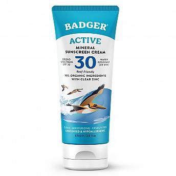 קרם הגנה מינרלי SPF 30 ללא בישום 87 מ"ל - מבית Badger