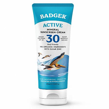 קרם הגנה מינרלי SPF 30 ללא בישום 87 מ"ל - מבית Badger