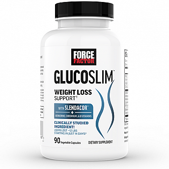 Glucoslim תומך בירידה במשקל ובסוכר בדם - 90 כמוסות צמחיות - מבית Force Factor