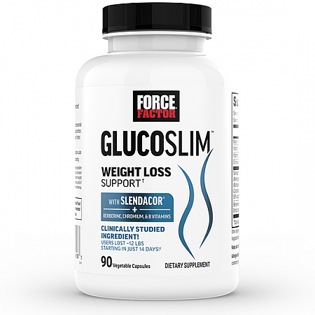 Glucoslim תומך בירידה במשקל ובסוכר בדם - 90 כמוסות צמחיות - מבית Force Factor