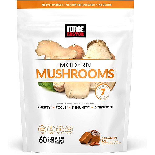 מיקס פטריות - גליל קינמון 60 טבליות לעיסות - מבית Force Factor