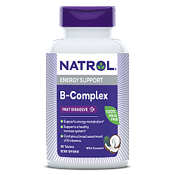 B-קומפלקס טעם קוקוס טבעי 90 טבליות - מבית Natrol