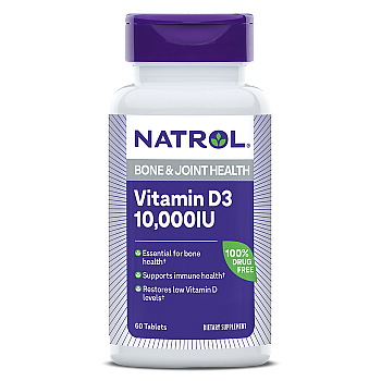 ויטמין IU 10000 D3 יחב"ל - 100 טבליות - מבית NATROL