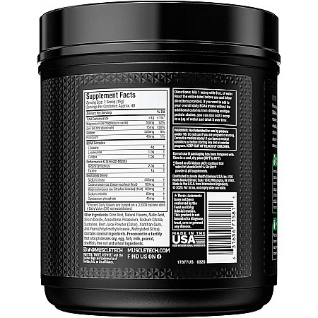 Amino Build חומצות אמינו BCAA תערובת אלקטרוליטים - תות ואבטיח - 593 גרם - מבית MuscleTech