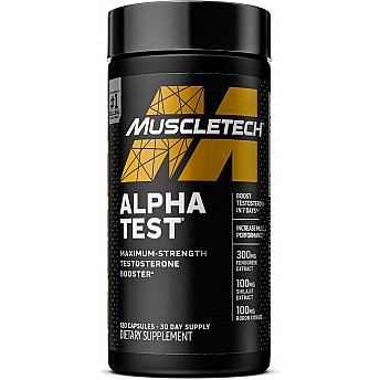 Alpha Test טסטוסטרון לגבר 120 כמוסות - מבית MuscleTech