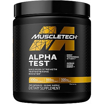 Alpha Test טסטוסטרון לגבר 240 כמוסות - מבית MuscleTech