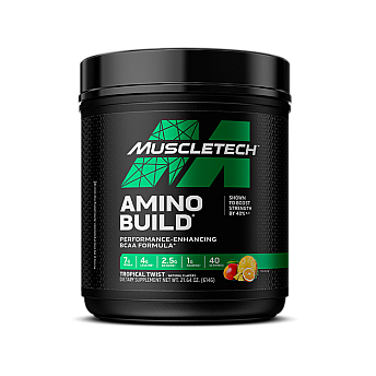 Amino Build חומצות אמינו BCAA תערובת אלקטרוליטים - טוויסט טרופי - 614 גרם - מבית MuscleTech