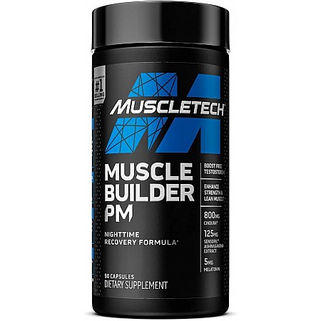 Muscle Builder PM תוסף תזונה להתאוששות השרירים לשעות הלילה 90 כמוסות - מבית MuscleTech