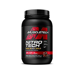 Nitro Tech חלבון מי גבינה 100% זהב GOLD WHEY - דאבל שוקולד עשיר - 910 גרם - מבית MuscleTech