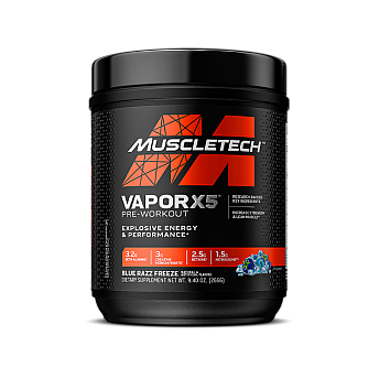 VaporX5 Next Gen תוסף לפני אימון פטל כחול - 266 גרם - מבית MuscleTech