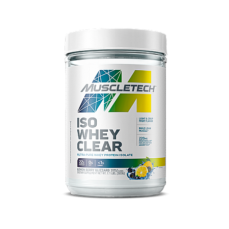 ISO Whey Clear חלבון מבודד טהור במיוחד - לימון ופירות יער - 503 גרם - מבית MuscleTech