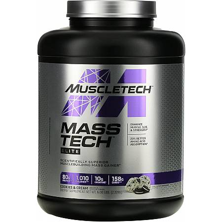 גיינר Mass Tech Elite בטעם קרם עוגיות 2.72 ק"ג - מבית MuscleTech