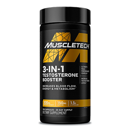 מאיץ טסטוסטרון 3 ב-1 תכולה 100 כמוסות - מבית MuscleTech