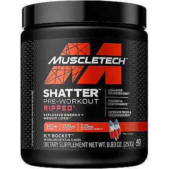 קדם אימון מתקדם Shatter Pre-Workout Ripped - בטעם שלגון - 250 גרם - מבית MuscleTech