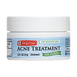 תכשיר עם 5% גופרית לטיפול באקנה לעור רגיש 6 גרם - De La Cruz