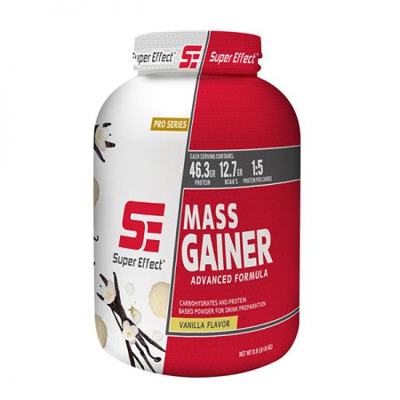 מאס גיינר MASS GAINER סופר אפקט דלי טעם וניל - משקל 4.5 ק"ג - מבית Super Effect