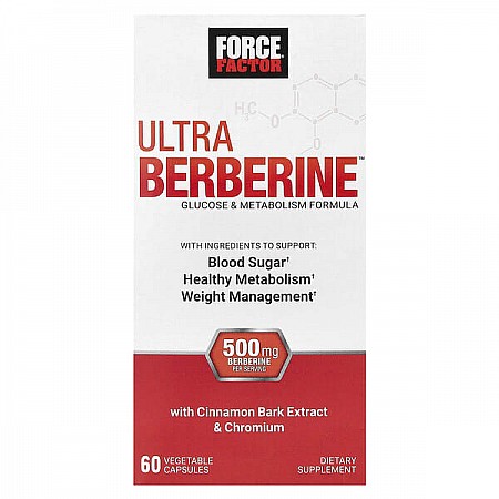 Ultra Berberine ברברין נוסחת גלוקוז ומטבוליזם 500 מ"ג - מבית Force Factor