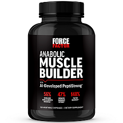 Anabolic Muscle Builder בונה שרירים אנאבולי עם PeptiStrong שפותח בבינה מלאכותית - 150 כמוסות צמחיות - מבית Force Factor