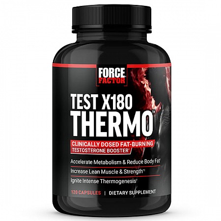 Test X180 Thermo שריפת שומן טסטוסטרון 120 כמוסות - מבית Force Factor