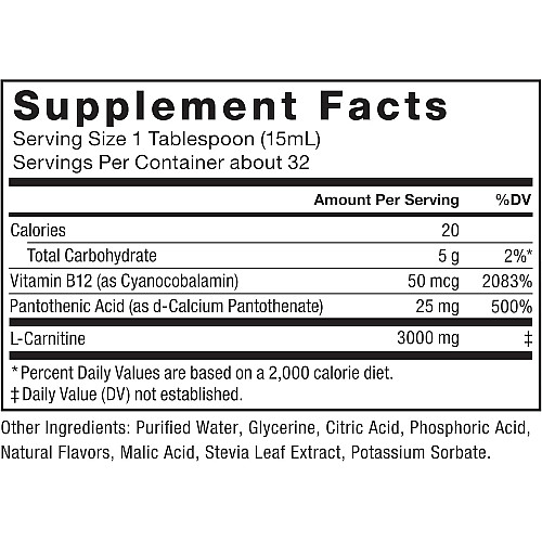 נוזל ל-קרניטין פירות יער 3,000 מ"ג - 473 מ"ל - מבית Force Factor