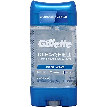 ג'ילט Clear Shield דאודורנט אנטי פרספירנט Cool Wave קול ווייב 107 גרם - מבית Gillette