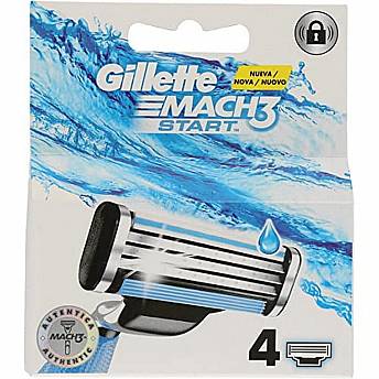 ג'ילט מאך 3 סטארט סכין גילוח 4 יחידות - מבית Gillette