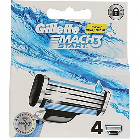 ג'ילט מאך 3 סטארט סכין גילוח 4 יחידות - מבית Gillette