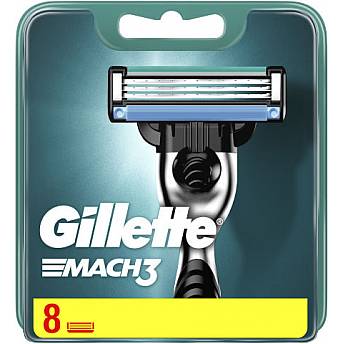 ג'ילט מאך 3 סכיני גילוח רב פעמי 8 סכינים - מבית Gillette