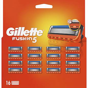 ג'ילט פיוז'ן 5 סכיני גילוח 16 סכינים - מבית Gillette