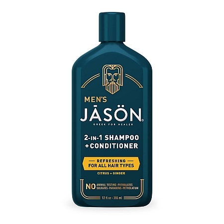 מחיר גייסון שמפו + מרכך 2 ב-1 לגברים מתאים לכל סוגי השיער הדרים וגינגר 355 מל - מבית JASON