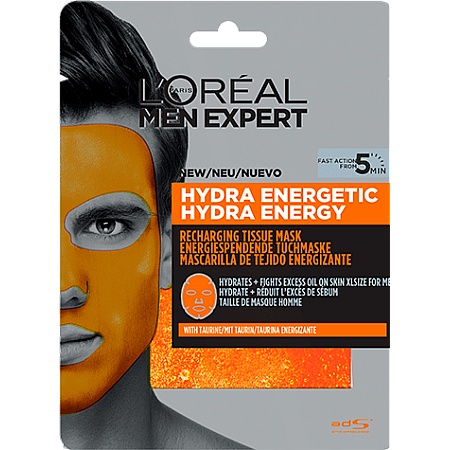 לוריאל מן אקספרט HYDRA ENERGY הידרה מסכת פנים לגבר 30 גרם - מבית L'OREAL