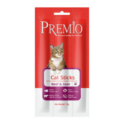 פרמיו סטיקס חטיף לחתולים בקר וכבד 15 גרם - מבית PREMIO