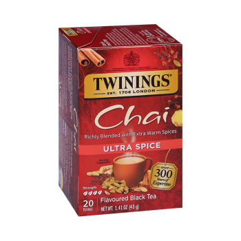 טווינינגס תה שחורב Ultra Spice טעמים צ'אי 20 שקיקי - מבית Twinings