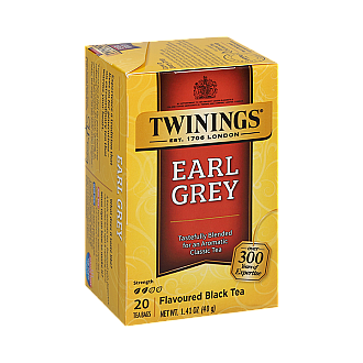 תה טווינינגס ארל גריי נטול קפאין Earl Grey בשקיות 20 יחידות - מבית Twinings