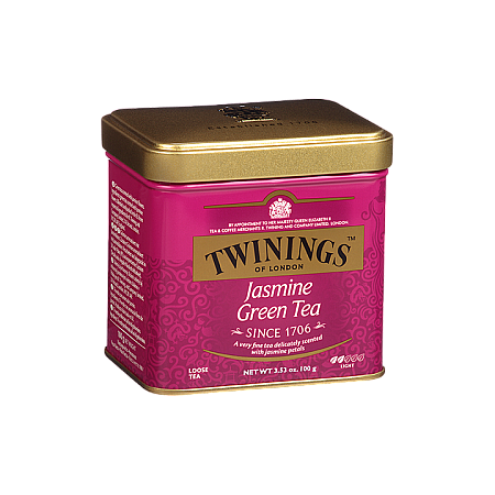 מחיר תה ירוק טווינינגס יסמין ירוק עלים Jasmine Green בפחית 100 גרם - מבית Twinings