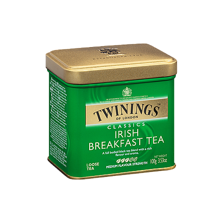 מחיר תה עלים טווינינגס אייריש ברקפסט Irish Breakfast בפחית 100 גרם - מבית Twinings