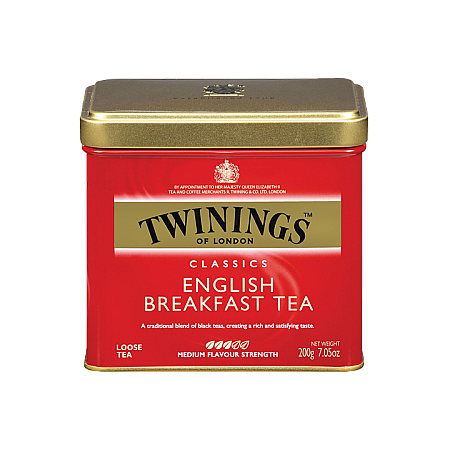 מחיר תה עלים טווינינגס אינגליש ברקפסט English Breakfast בפחית 200 גרם - מבית Twinings