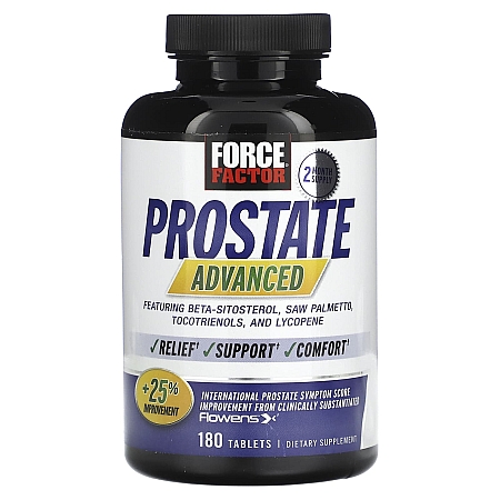 מחיר Prostate Advanced פרוסטטה תוסף מתקדם לבלוטת הערמונית 180 טבליות - מבית Force Factor
